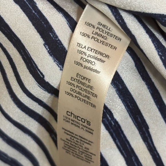 Chico’s Drama Printed Kimono Blue Long Line - Picture 9 of 9